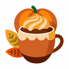 Charming Autumn Theme Illustrations: Cozy Vector Art Collection