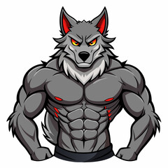 Powerful Bull Mascot Design Vector: Athletic Body & Muscular Features' Dynamic Muscle Bull Mascot Vector Illustration for Athletic Branding