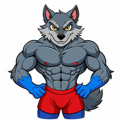 Powerful Bull Mascot Design Vector: Athletic Body & Muscular Features' Dynamic Muscle Bull Mascot Vector Illustration for Athletic Branding