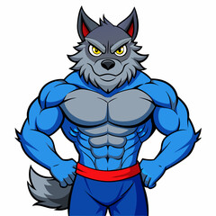 Powerful Bull Mascot Design Vector: Athletic Body & Muscular Features' Dynamic Muscle Bull Mascot Vector Illustration for Athletic Branding