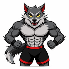 Powerful Bull Mascot Design Vector: Athletic Body & Muscular Features' Dynamic Muscle Bull Mascot Vector Illustration for Athletic Branding