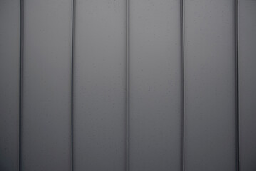 Gray Seam Metal Roof With Drops close up