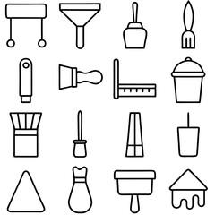 Realistic Art and Craft Icons Set: Perfect for Creative Projects' High-Quality Realistic Icons for Art and Craft Designs 