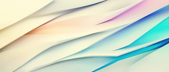 Fototapeta premium Abstract fluid waves in soft pastel tones, creating a sense of movement and depth on a smooth surface.