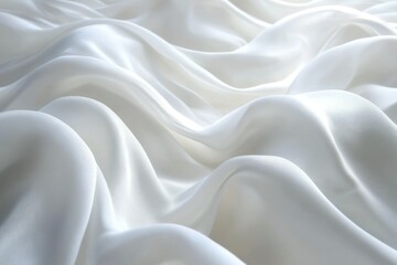 Fototapeta premium Soft White Fabric Waves Pattern Abstract