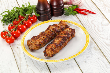 Chicken kebab minced meat and spices