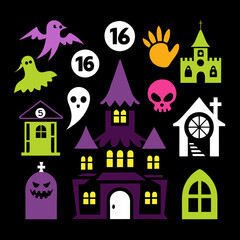 House Property & Real Estate Icon Set Collection - Vector Illustrations