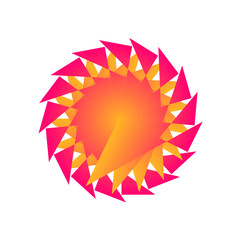 abstract gradient pattern vector eps, circular floral design