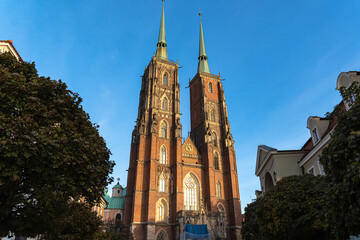 Obraz premium Cityscape panorama of the Old Town, Wroclaw, Poland