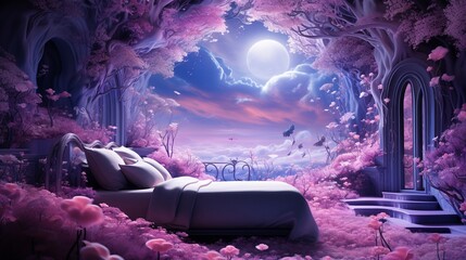 a surreal dreamscape, with fantastical elements and a blend of reality and imagination 