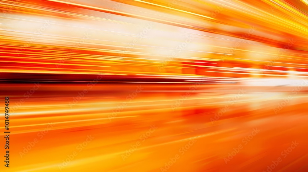 Poster abstract blur of orange and white lights creating a dynamic background.