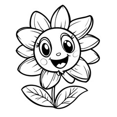 Fototapeta premium pencil drawing for coloring, coloring for children