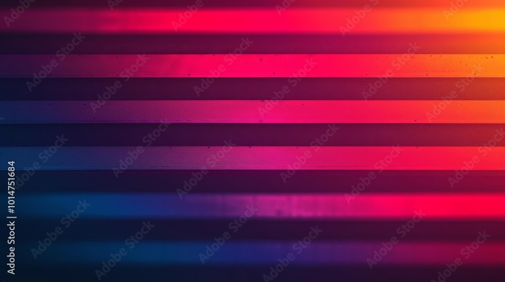 Poster abstract background with colorful horizontal stripes and gradient effect.