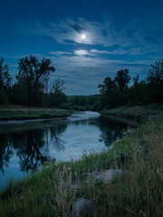 River landscapes at night on vertical photography 14.