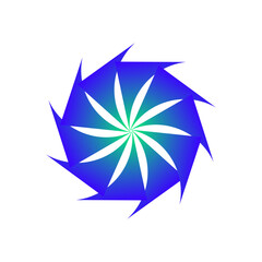 abstract gradient pattern vector eps, circular floral design