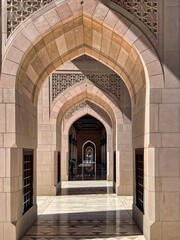 Arches at Sultan Qaboos Mosque, Oman