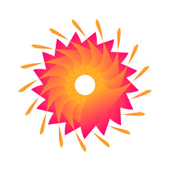 abstract gradient pattern vector eps, circular floral design