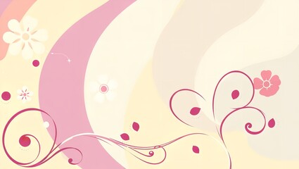 Stunning Abstract Background Featuring Floral Swirls: Perfect for Digital Art