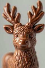 chocolate in the shape of a single christmas reindeer