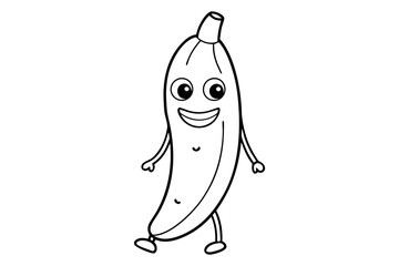 banana cartoon line art