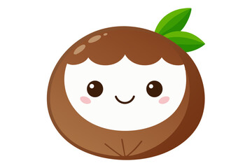 cute baby coconut with face