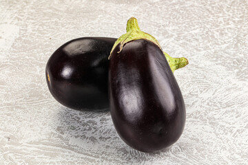 Raw ripe organic eggplant vegetable