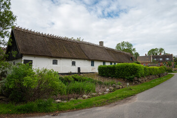 Buildings on island of Nyord in Denmark