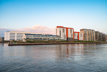 Naklejka premium skyline of city of aalborg in Denmark