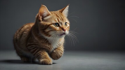 Obraz premium a cute and adorable cat is playing alone, with generative ai