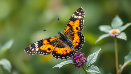 Butterfly wings, outdoor butterfly insect. AI generated image, ai