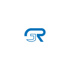 GR or RG letter logo design. Abstract outstanding professional business awesome artistic branding company different colors illustration.