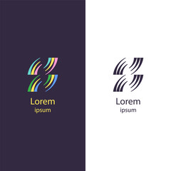 Modern abstract logo with overlapping curved shapes and vibrant colors, forming a dynamic and elegant design. Suitable for branding, creative projects, and corporate identity.