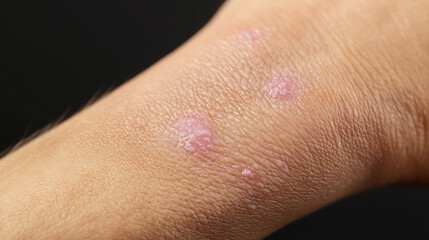 Fototapeta premium Lichen Planus Skin Condition: High-Resolution Image of Purplish Flat-Topped Lesions