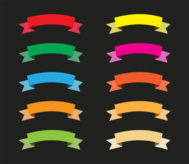 Obraz premium Colorful Blank Ribbons and Banners