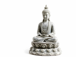 Buddha statue isolated on white background