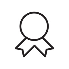 badge icon outline stroke vector eps illustration