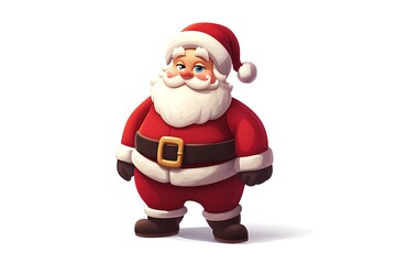 cartoon santa claus 3d icon vector illustration isolated on white background