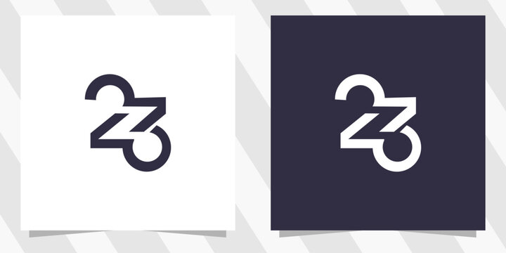 Number 23 monogram logo design