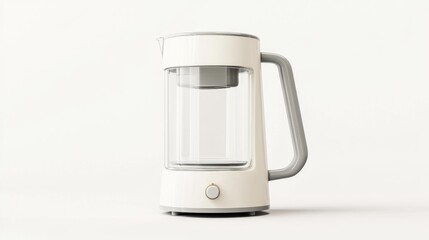 Modern electric blender with transparent glass container on a white background isolated and realistic. Ideal for kitchen appliances cooking equipment or home interior design concepts.. Generative AI
