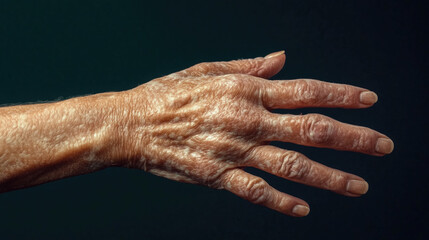 Fototapeta premium Close-Up Image of Granuloma Annulare on Hand Featuring Prominent Ring-Shaped Lesions and Skin Details