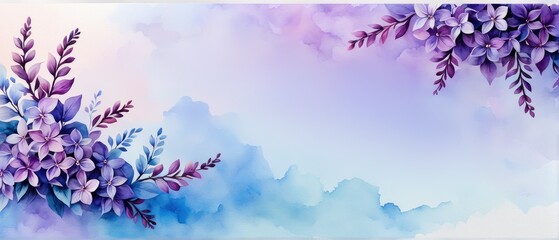 Obraz premium Watercolor Floral Background