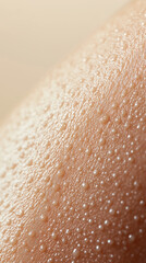 Fototapeta premium Close-Up Macro Shot of Keratosis Pilaris on Upper Arm Illustrating Small Bumps and Skin Condition Details
