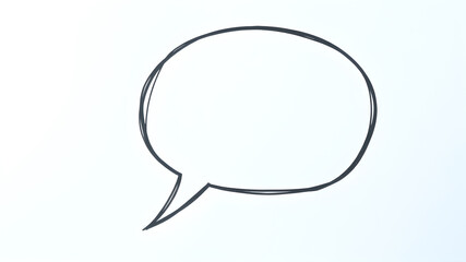 hand drawn speech buble. Speech bubbles talk bubbles. AI generated image, ai.