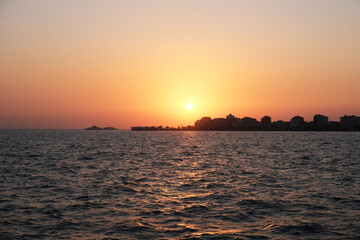 Fototapeta premium sunset in sea