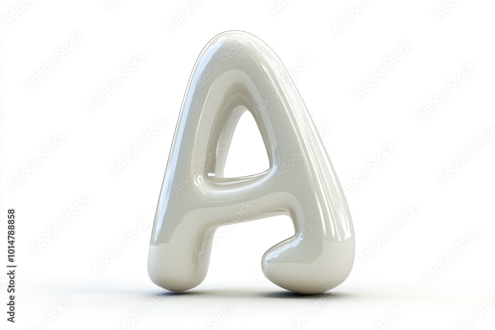 Sticker A single white letter 'A' on a white background