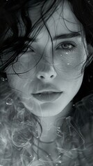 Mystical Portrait of a Woman in Water