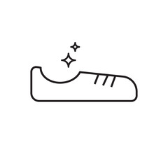 clean sparkling shoes icon vector eps