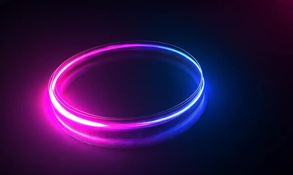 abstract glowing circles background
