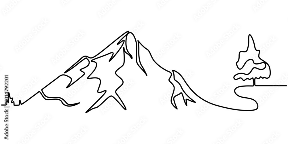 Poster one continuous line . line art. minimal single line.white background. one line drawing, one continuo