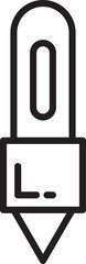 Pen Icon Line Illustration